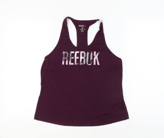 Reebok Women's Purple XL Tank Top, Moisture Wicking