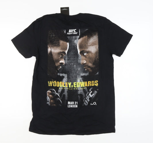 Mens UK Size M UFC Black Cotton T-Shirt