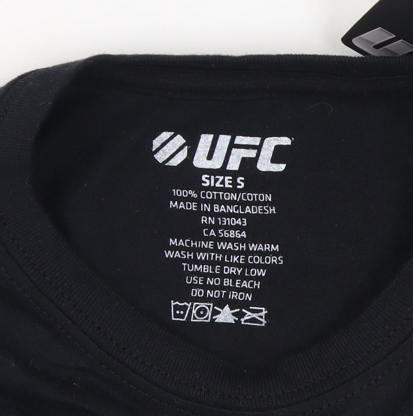 UFC Women's Black Crew Neck T-Shirt Size S - Casual Style