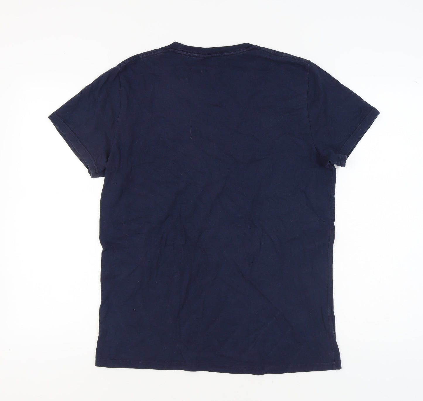 Hollister Men’s Blue Crew Neck T-Shirt - Size S