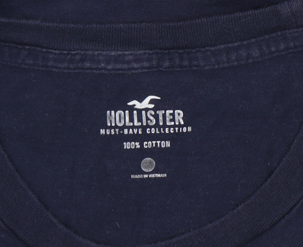 Hollister Men’s Blue Crew Neck T-Shirt - Size S