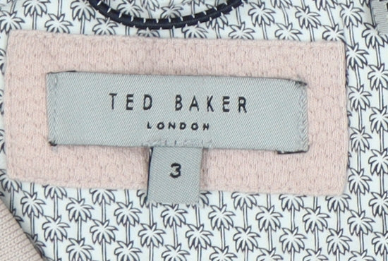Ted Baker Women's Pink Polo Shirt, Size 12, 100% Cotton
