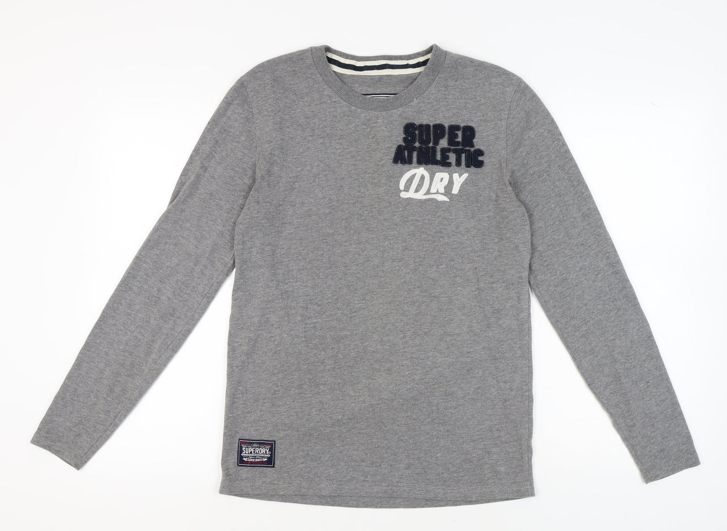 Superdry Grey Men's Medium Long Sleeve Athletic T-Shirt