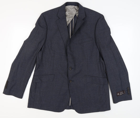Jaeger Men's Blue Tailored Blazer, Size 44L Formal