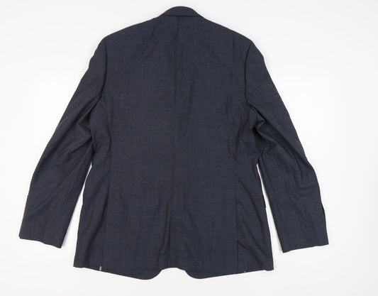 Jaeger Men's Blue Tailored Blazer, Size 44L Formal
