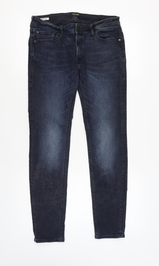 Jack & Jones Men's Blue Skinny Jeans Size 34