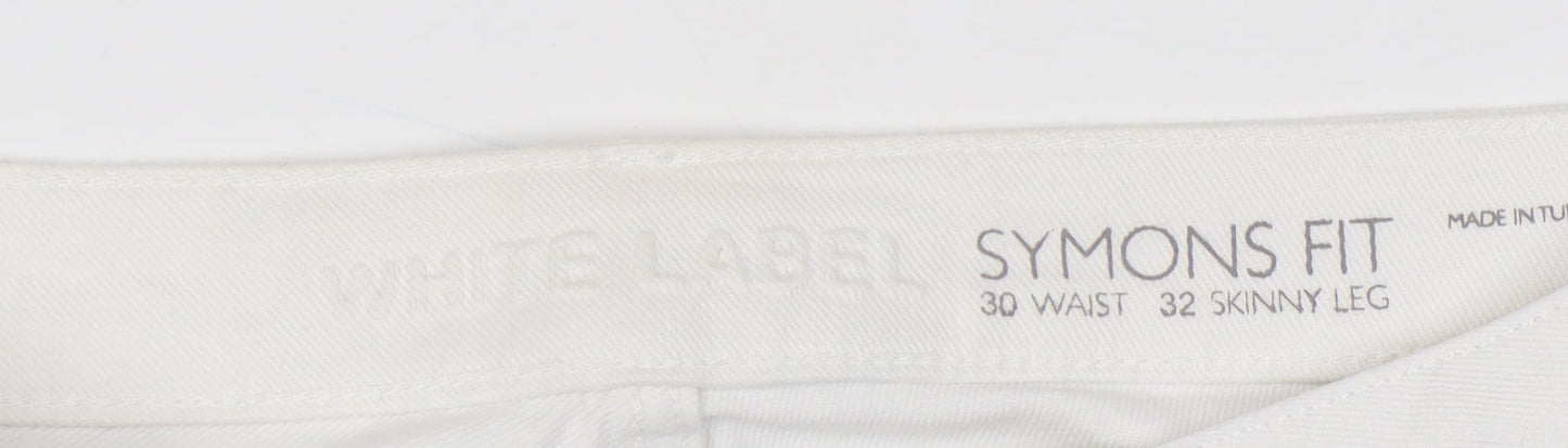 White Label Women's White Skinny Jeans Size 12
