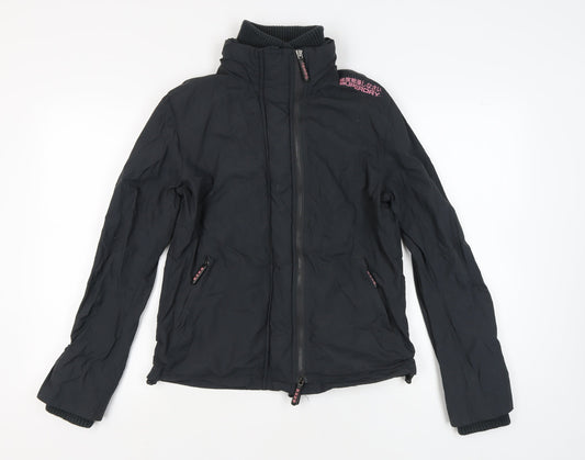 Superdry Unisex Black Zip Jacket XL, Casual Wear