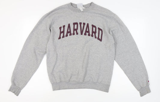 Champion Grey Unisex Sweatshirt M University Logo Casual