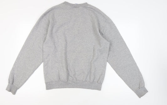 Champion Grey Unisex Sweatshirt M University Logo Casual