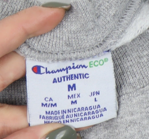 Champion Grey Unisex Sweatshirt M University Logo Casual