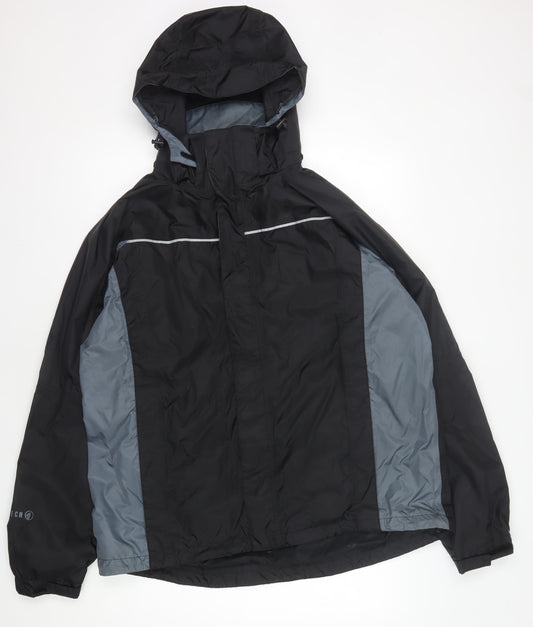 Peter Storm Men's XL Black Hooded Waterproof Jacket