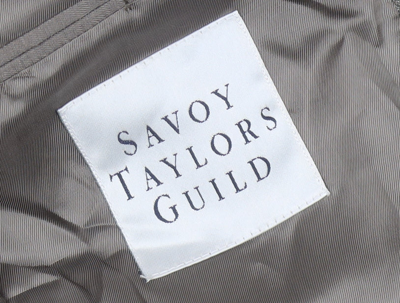Brand and care label for Savoy Taylors Guild Men's Grey Classic Blazer Jacket 42S