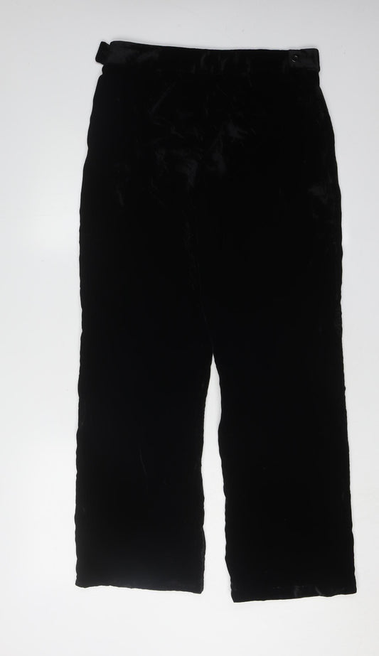 White Stuff Women's Black Velvet Trousers Size 10