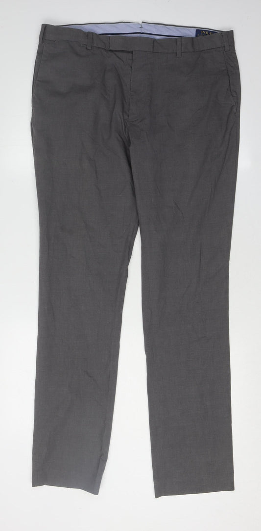 Ralph Lauren Men's Grey Slim Fit Chino Trousers, L