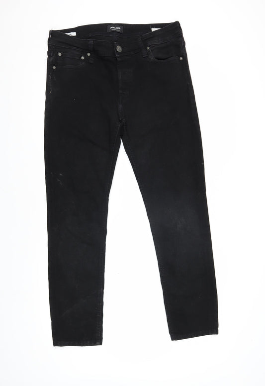 Jack & Jones Men's Black Slim Fit Skinny Jeans 34x32