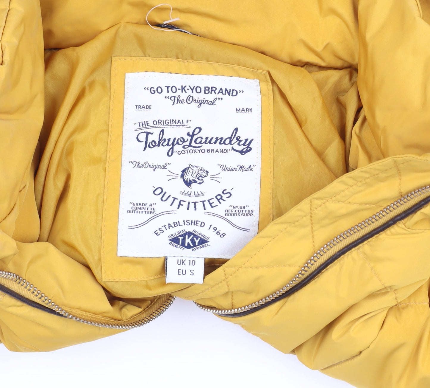 Tokyo Laundry Women’s Yellow Puffer Jacket Size 10