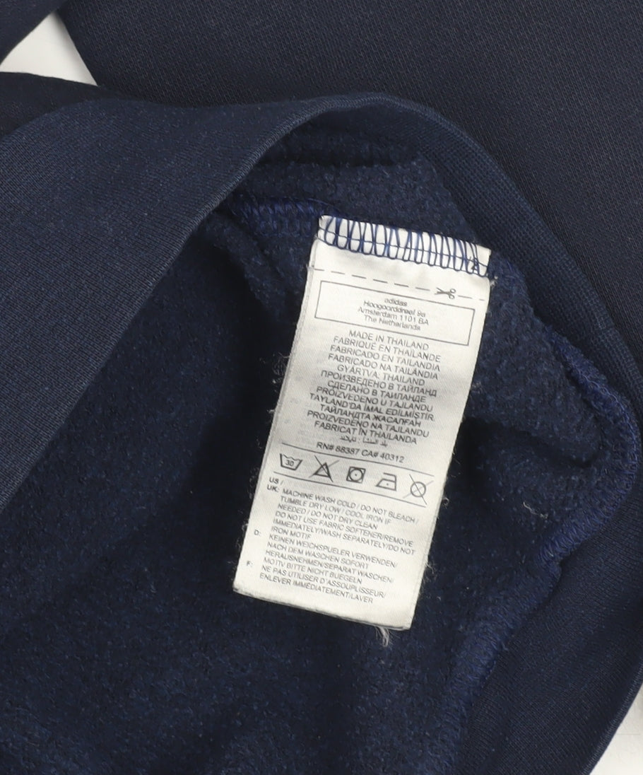 Adidas Unisex Blue Pullover Hoodie M Logo Classic