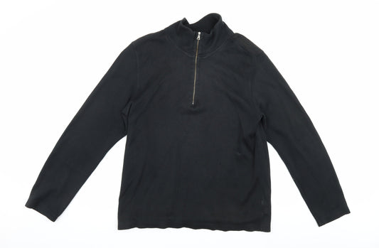 Banana Republic Men's Black M Lightweight 1/2 Zip Sweatshirt