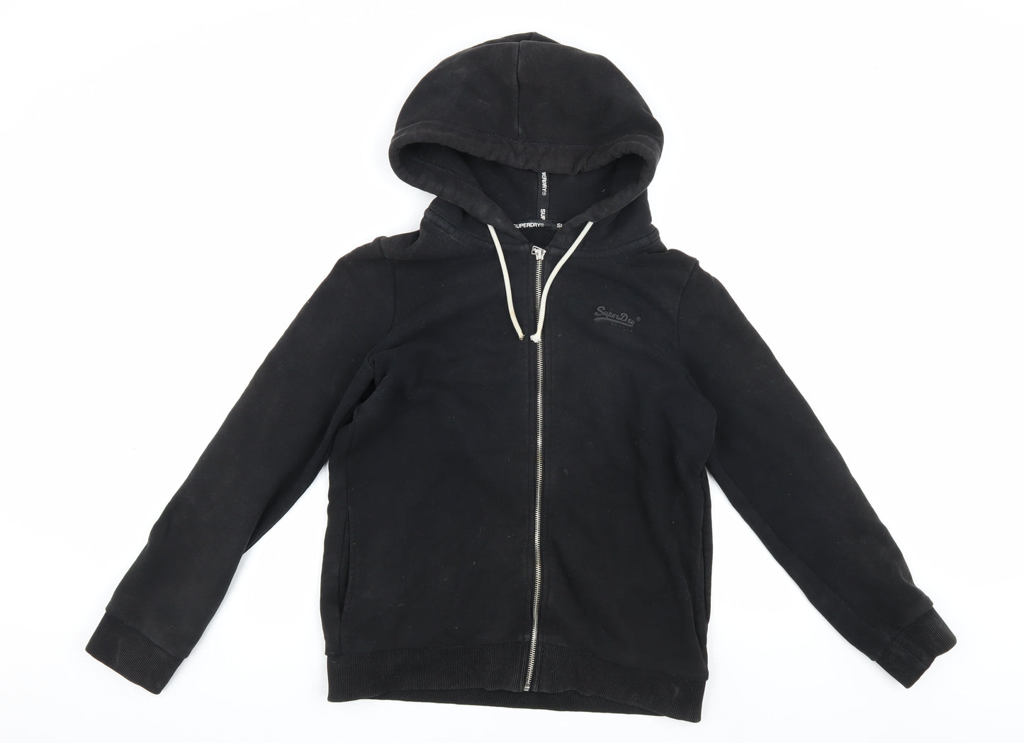 Superdry Women's Black S Basic Jacket, Full Zip, Hooded
