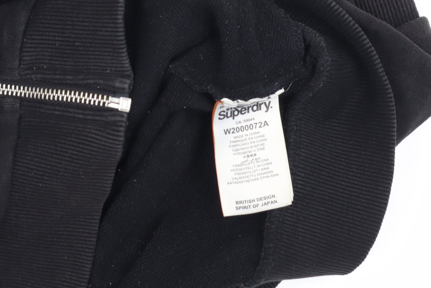 Superdry Women's Black S Basic Jacket, Full Zip, Hooded