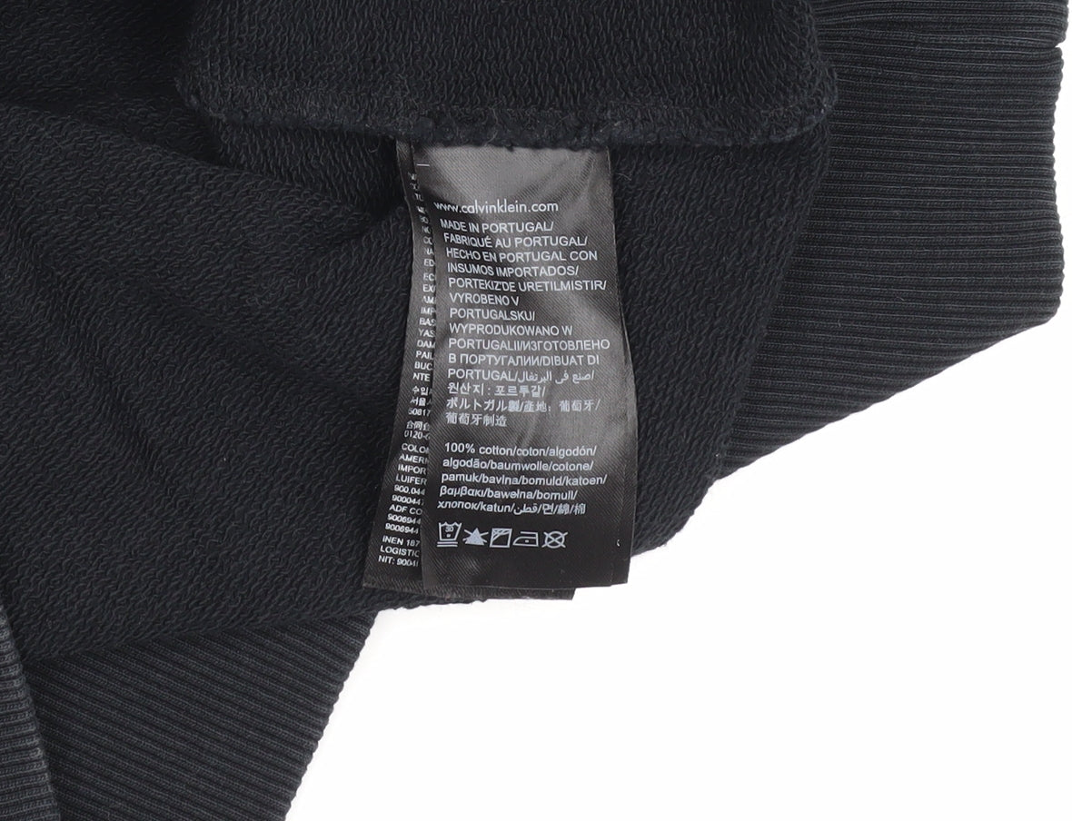Calvin Klein Jeans Men's Black Medium Logo Sweatshirt