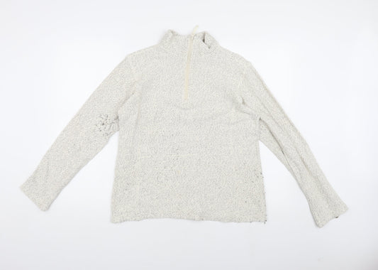 Mountain Warehouse Women’s Ivory Zip Sweatshirt Size 12