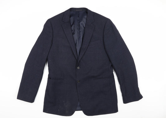 Jaeger Men's Blue Blazer, Size 42R, Classic Style