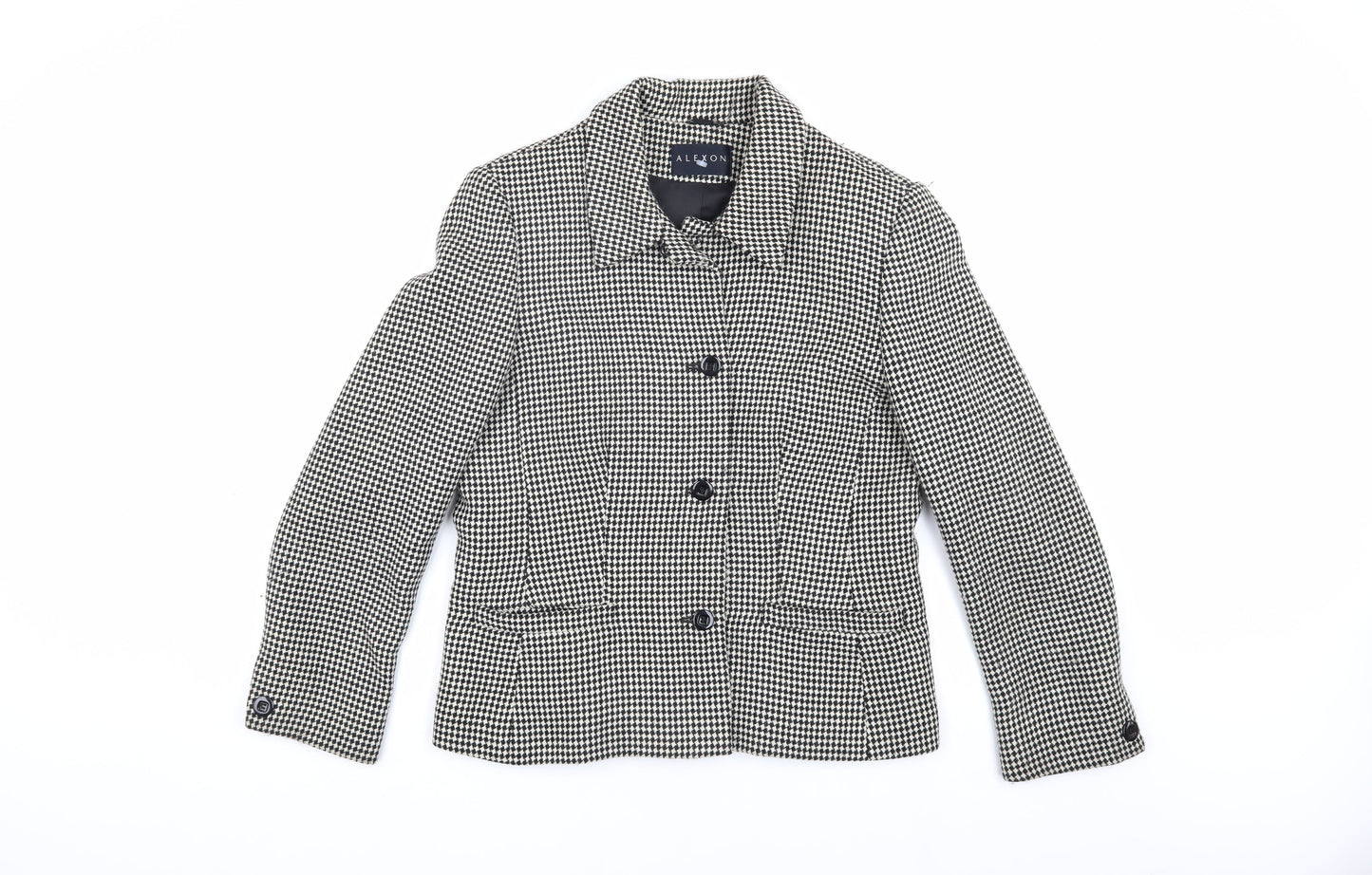 Alexon Women's Black & White Tweed Jacket Size 14