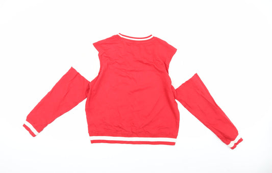 Coca-Cola Women's Red Logo Pullover Sweatshirt 2XS