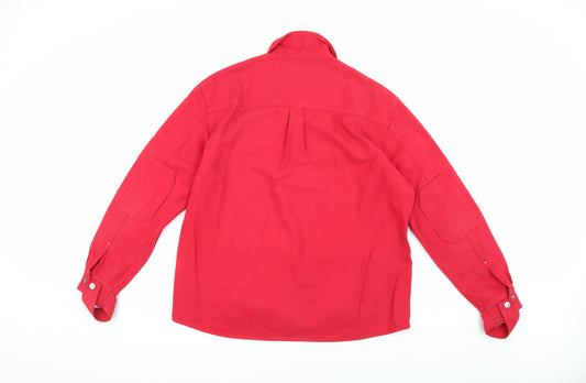 Tommy Jeans Women's Red Cotton Jacket, Size S, Stylish Casual
