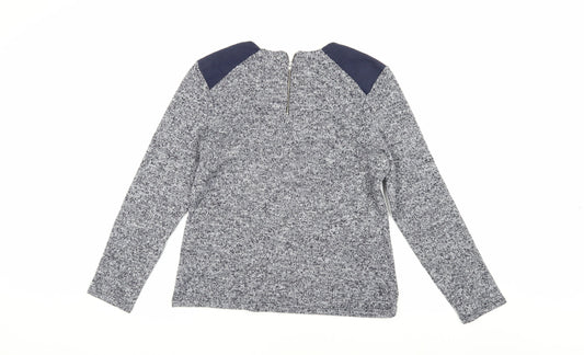 Womens UK Size M Whistles Blue Cotton Blend Blouse