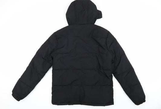 Jack & Jones Men's Black Puffer Jacket, Size M