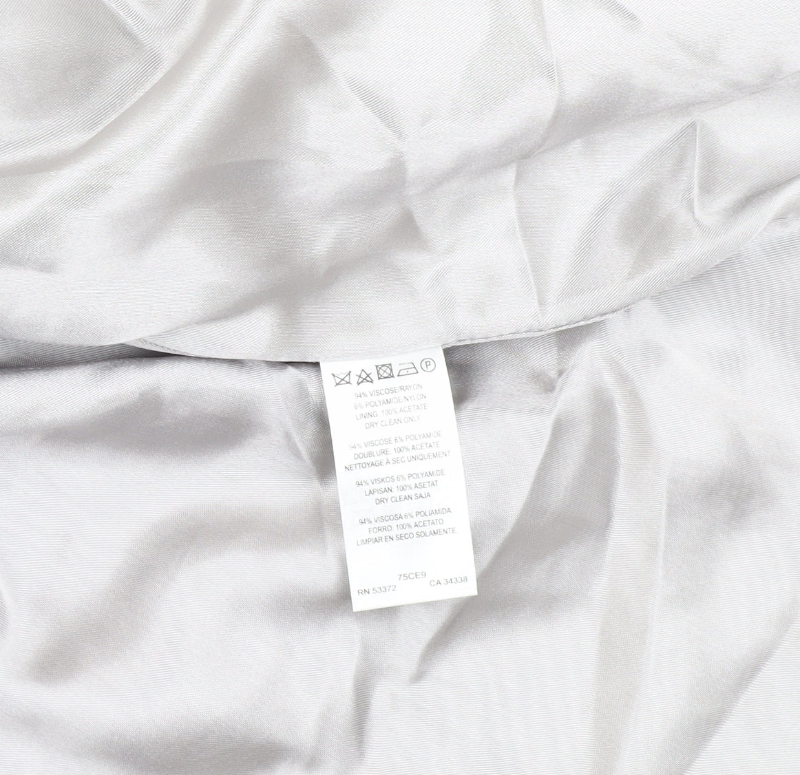 Brand and care label for French Connection Women's Ivory Blazer, size 16, Regular Lined