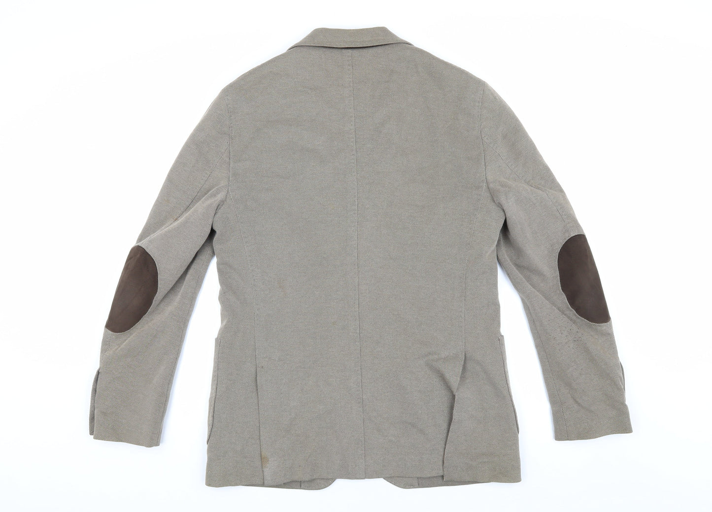 Massimo Dutti Men's Brown Blazer, Size 38, Cotton Blend