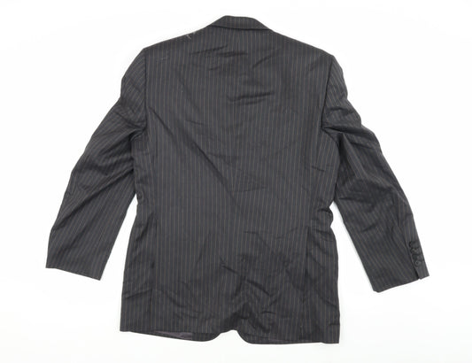 Next Men's Grey Striped Blazer 38S