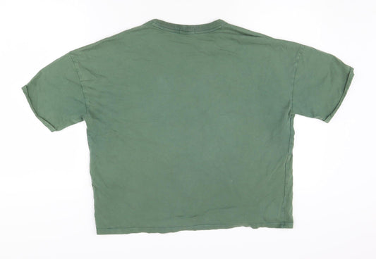 Calvin Klein Jeans Unisex Green Crew Neck T-Shirt L