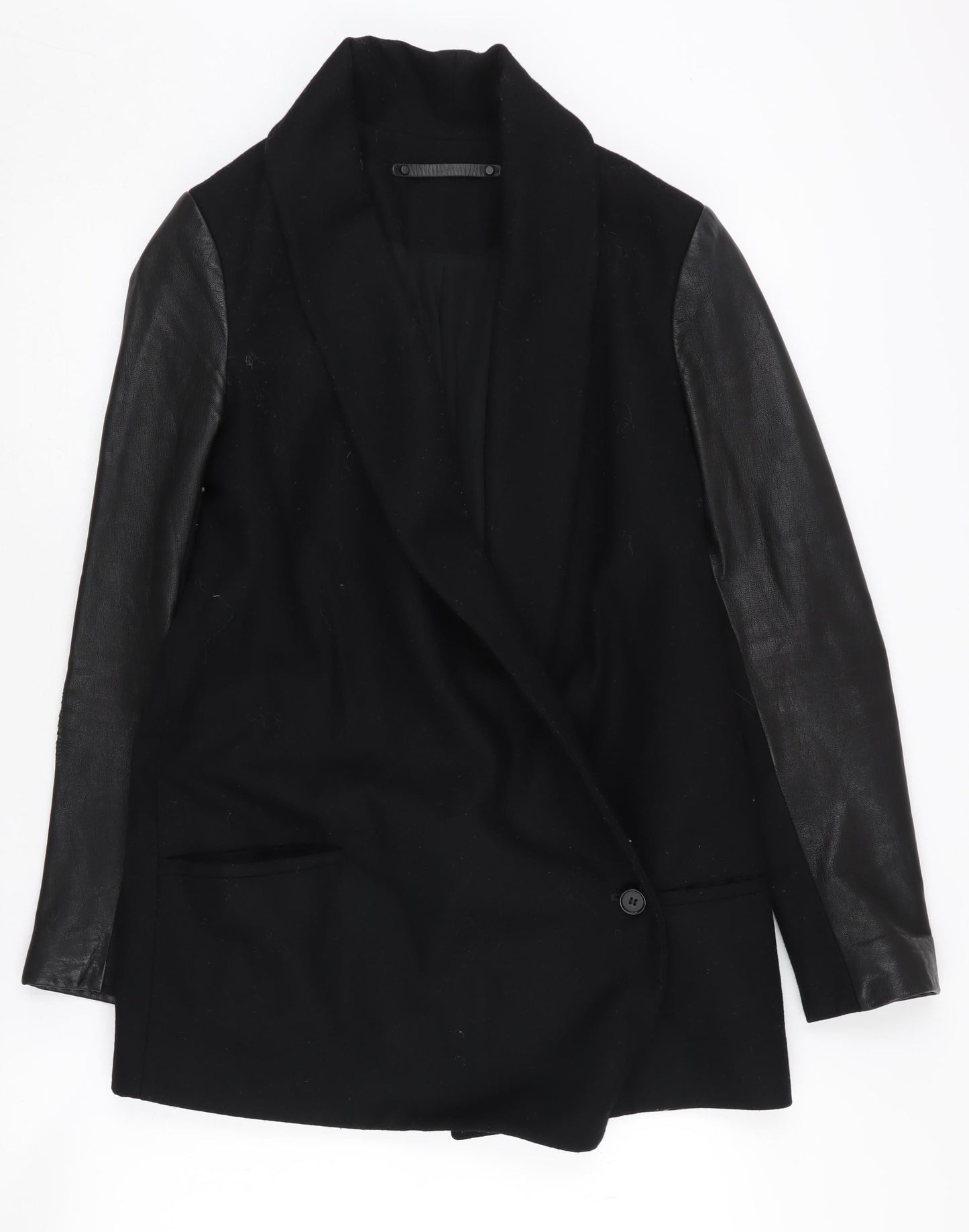 AllSaints Women's Black Blazer, Shawl Lapel, Size 8