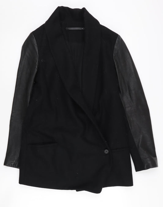 AllSaints Women's Black Blazer, Shawl Lapel, Size 8