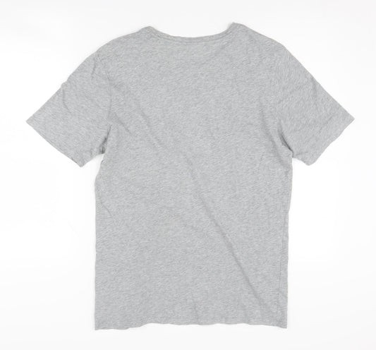 Nike Men's Grey Crew Neck Cotton T-Shirt Medium