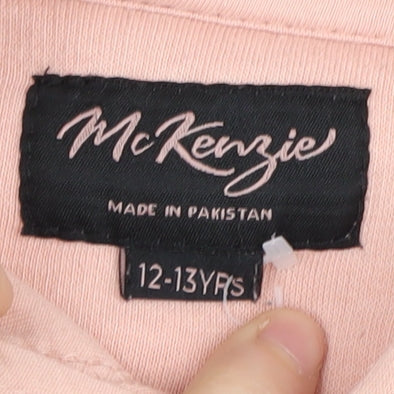 Additional view of McKenzie girls’ pink logo hoodie, 12-13 years, casual, hooded