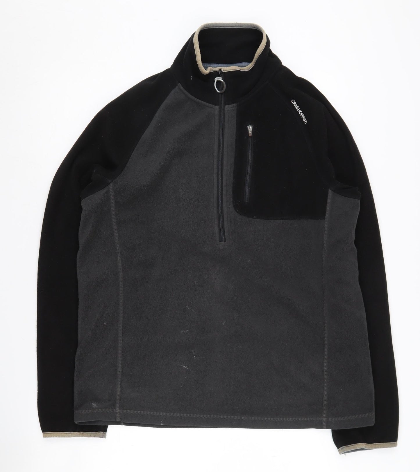 Craghoppers Men's Black Fleece 1/2 Zip Sweatshirt L