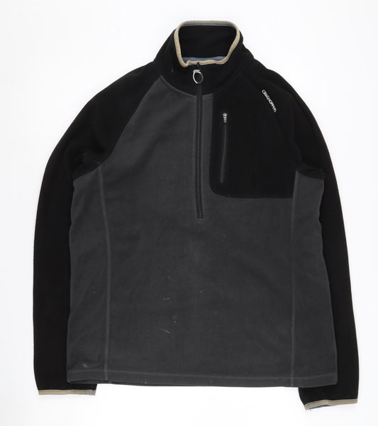 Craghoppers Men's Black Fleece 1/2 Zip Sweatshirt L