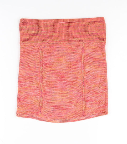 Armani Exchange Women's Pink XS Bandage Fringe Skirt