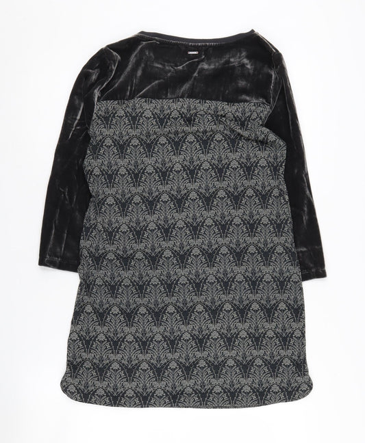 Womens UK Size 8 White Stuff Black Cotton Blend Blouse
