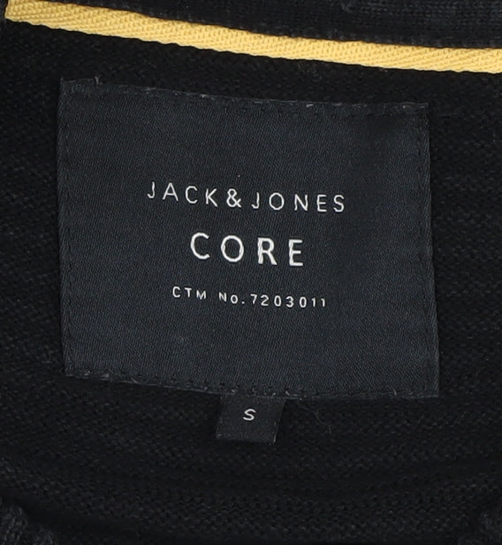 Jack & Jones Black Basic Jacket Men's S Full Zip Casual