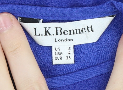 L.K. Bennett Women's Blue Sleeveless Top Size 8