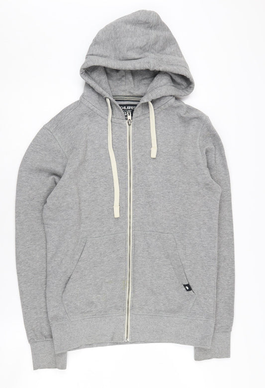 Mens UK S JACK & JONES Grey Full Zip Hoodie