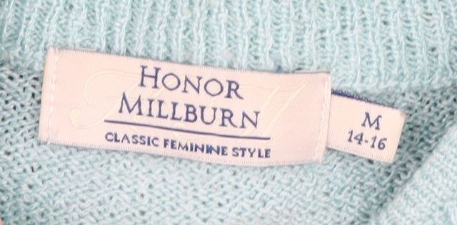Additional view of Honor Millburn Women's Blue Striped Cardigan M