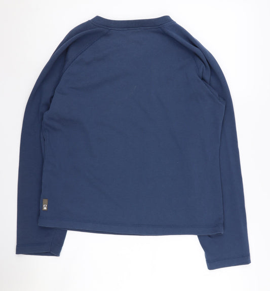 HEAD Women's Blue V-Neck Long Sleeve T-Shirt